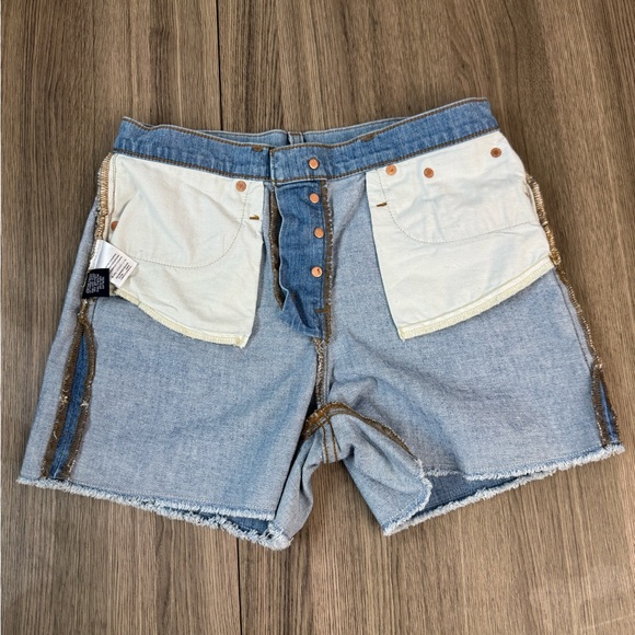 J.Crew Women’s Button Fly Denim Shorts Size 26 Light Wash Raw Hem - Picture 4 of 13